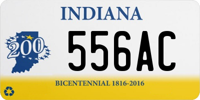 IN license plate 556AC