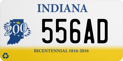 IN license plate 556AD