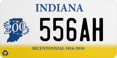 IN license plate 556AH