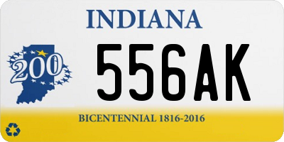 IN license plate 556AK