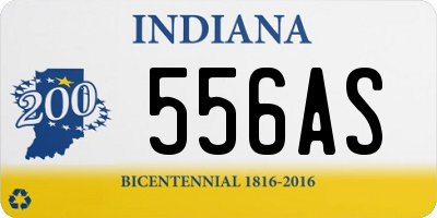 IN license plate 556AS