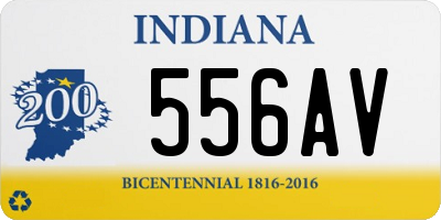 IN license plate 556AV