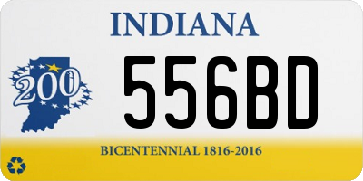 IN license plate 556BD