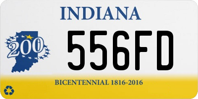 IN license plate 556FD