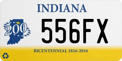 IN license plate 556FX