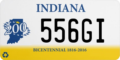 IN license plate 556GI