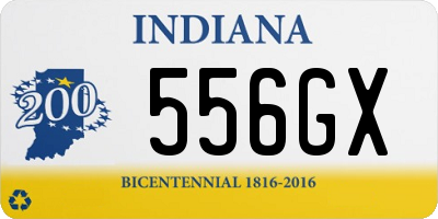 IN license plate 556GX