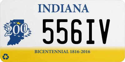 IN license plate 556IV