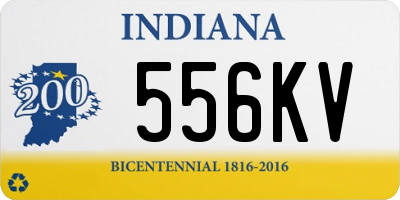 IN license plate 556KV