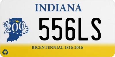 IN license plate 556LS