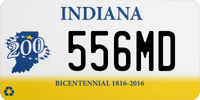 IN license plate 556MD