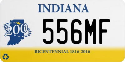 IN license plate 556MF