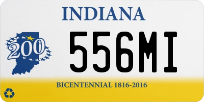 IN license plate 556MI