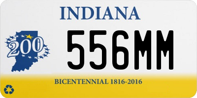 IN license plate 556MM