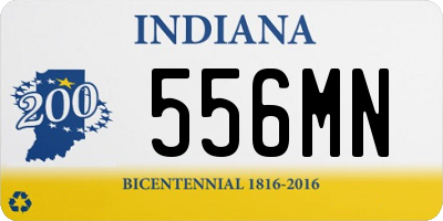 IN license plate 556MN