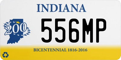 IN license plate 556MP