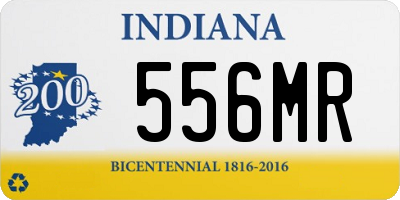 IN license plate 556MR