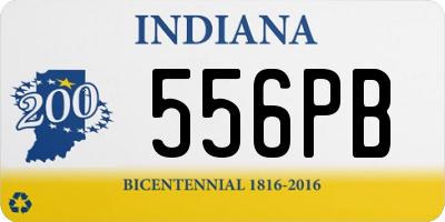 IN license plate 556PB