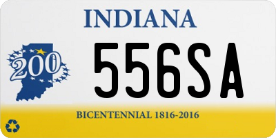 IN license plate 556SA