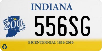 IN license plate 556SG