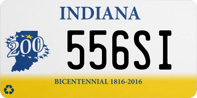 IN license plate 556SI