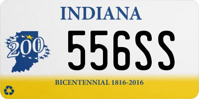 IN license plate 556SS