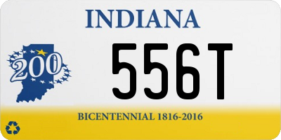 IN license plate 556T