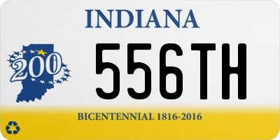 IN license plate 556TH