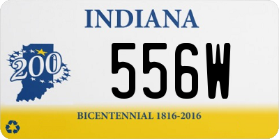 IN license plate 556W