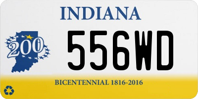 IN license plate 556WD