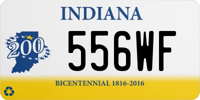 IN license plate 556WF