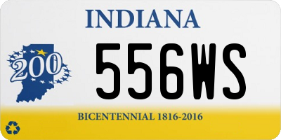 IN license plate 556WS