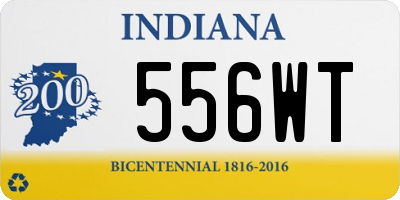 IN license plate 556WT