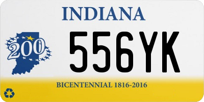 IN license plate 556YK