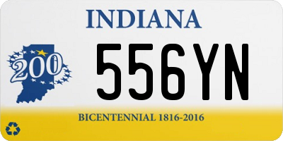 IN license plate 556YN