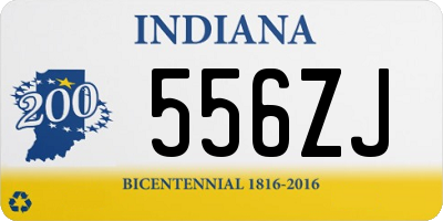 IN license plate 556ZJ