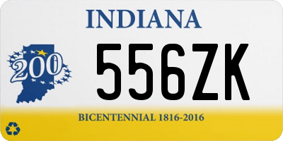 IN license plate 556ZK