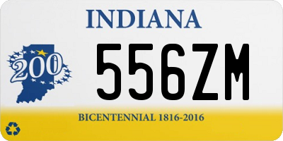 IN license plate 556ZM