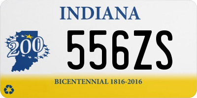 IN license plate 556ZS