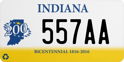 IN license plate 557AA