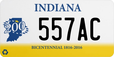 IN license plate 557AC