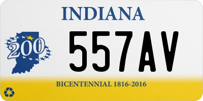 IN license plate 557AV