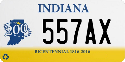 IN license plate 557AX