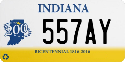 IN license plate 557AY