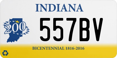 IN license plate 557BV