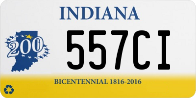 IN license plate 557CI