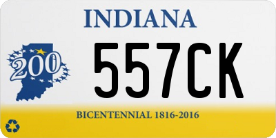 IN license plate 557CK