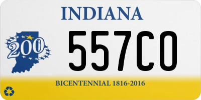 IN license plate 557CO