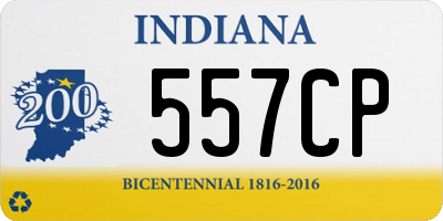 IN license plate 557CP