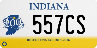 IN license plate 557CS